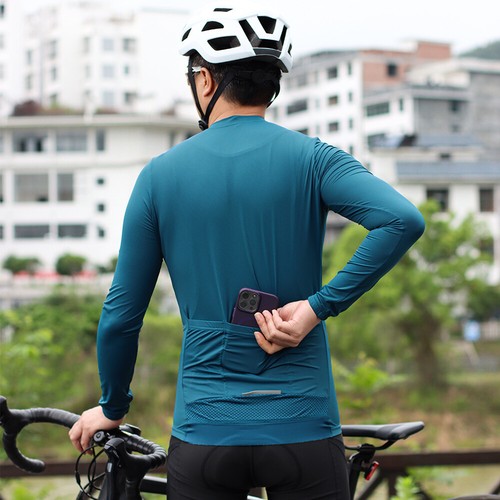 WOSAWE Uomo MTB Ciclismo Jersey Traspirante Manica Lunga Abbigliamento Sportivo Abbigliamento - Foto 6 di 16