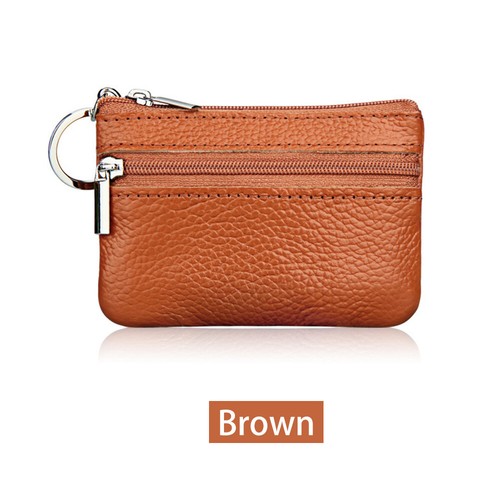 Women Key Ring Leather Mini Purse Coin Small Change Bag Card Wallet Pouch Zip Up - Picture 14 of 14