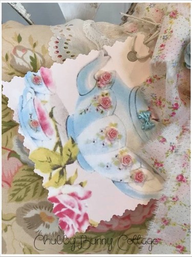 Shabby romantic cottage core Shabby bunny cream - Picture 5 of 5
