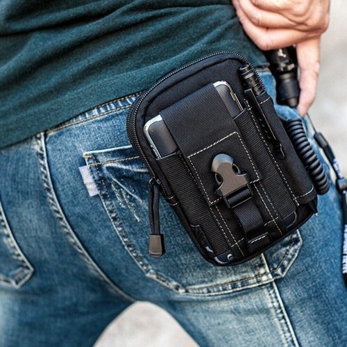 Military Tactical Molle Pouch Waist Belt Phone Pocket Hiking Utility Pack Bag - Picture 8 of 12