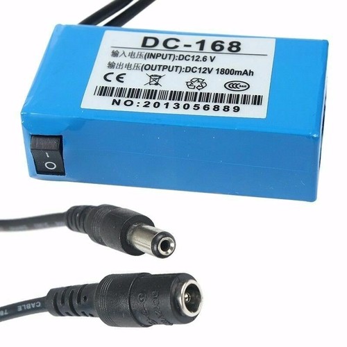 Mini Portable Rechargeable DC-168 12V 1800mAh Li-ion Battery Pack FR CCTV Camera - Picture 6 of 8