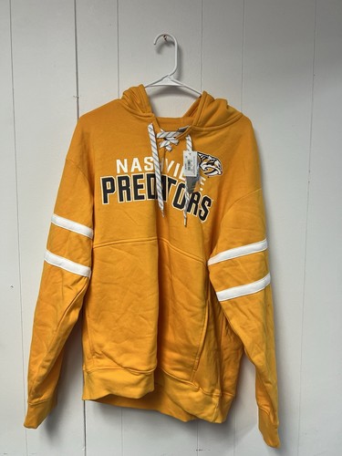 NHL Nashville Predators Men's Long Sleeve Hooded Sweatshirt with Lace - L - 第 1/4 張圖片