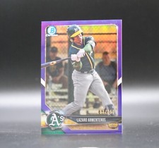 2018 Bowman Draft Chrome LAZARO ARMENTEROS /250 Purple Refractor Rookie BDC-200