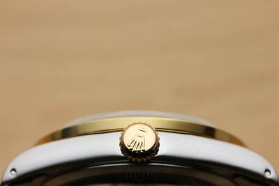 ROLEX MENS DATEJUST 16233 WHITE DIAMOND DIAL 18K YELLOW GOLD STEEL