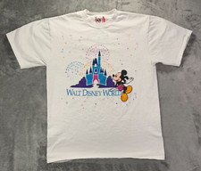 Vintage Disney Designs Walt Disney World Shirt Women's Large White Made In USA