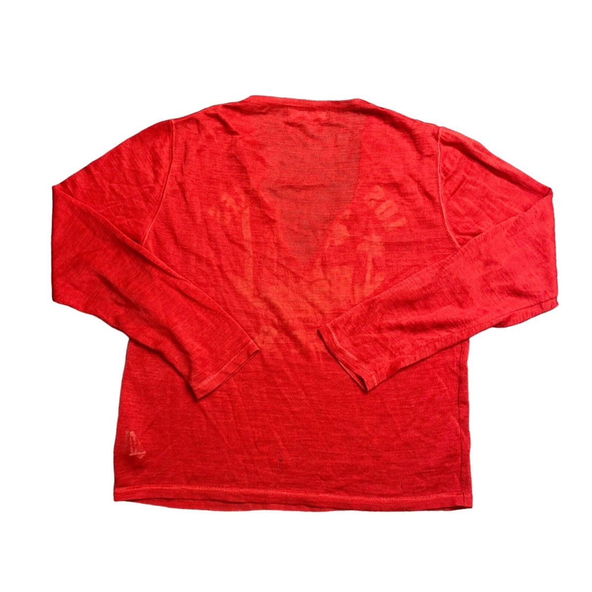 Iceberg Los Angeles Vintage Ice B Long V Neck LS Shirt Made in 