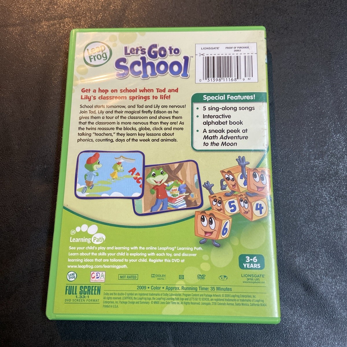 Letter Factory Leap Frog DVD Lot of (2) Leap Frog DVDs Let's Go to School & Letter