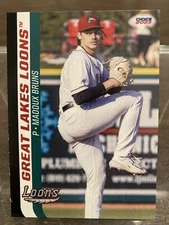 2023 Choice Maddux Bruns Great Lakes Loons Team Card RC Rookie #5 Dodgers