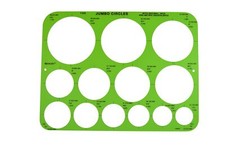 T-826 Jumbo Circles Template Plastic Shape Template Tool 8.75 by 11.5 In