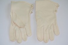 VINTAGE DRESS GLOVES SIZE S IVORY
