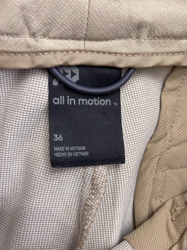 All In Motion 36 Golf Shorts Khaki Stretch Quick Dry Pockets $30 Active Wear NWT - Picture 10 of 11