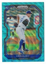 2021 Panini Prizm Tier II Teal Wave Prizm Kris Bubic #198 Rookie RC Royals