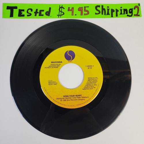 Madonna "Open Your Heart" "La Isla Bonita" 45 Vg+ Tested Jukebox Rare
