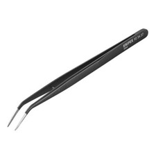 Knipex 92 34 37 Precision Tweezers with centering pin 6 1" in black