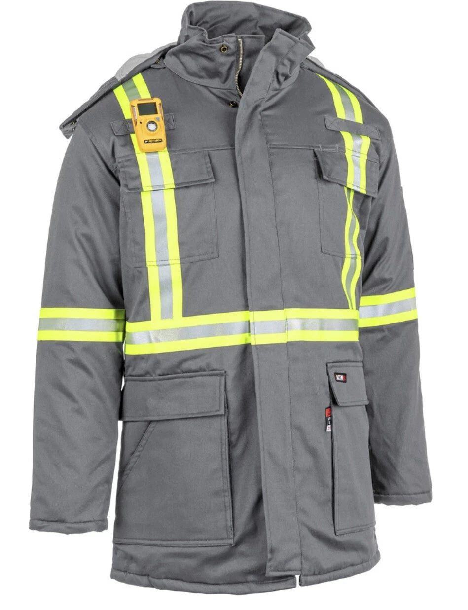 Proactive FR Flame Resistant Hi Vis Insulated Parka Jacket (MEDIUM) SHIPS TODAY - product detail image 2
