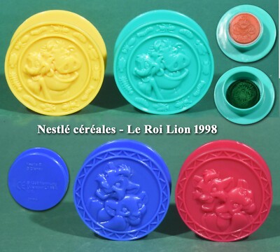 Nestlé Cereal, The Lion King 1998, 4 ink stamps including 3 open bags