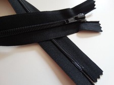 PEX 17'' 43cm Black Heavy Duty Zip Nylon Teeth No.5 Closed End Made in UK