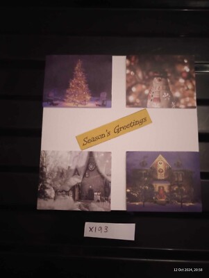 Luxus handgefertigte personalisierte Weihnachtskarte weiß Schnee Winter X193 Mehrfachkauf