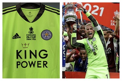 adidas LEICESTER CITY GKシャツ Mサイズ グリーン Adidas Leicester City Goal Keeper Medium Shirt 2021 FA Cup Top