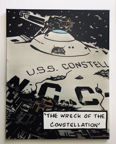 TOS STAR TREK episode 'The Doomsday Machine' artwork of the USS Constellation