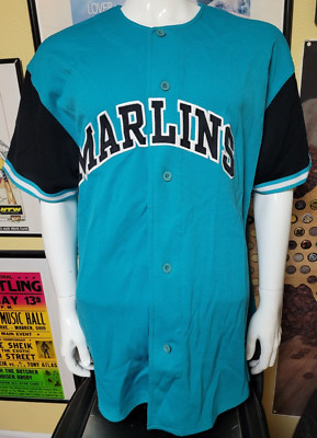 Vintage Starter Florida Marlins Sewn Jersey Mens XL Teal MLB Miami