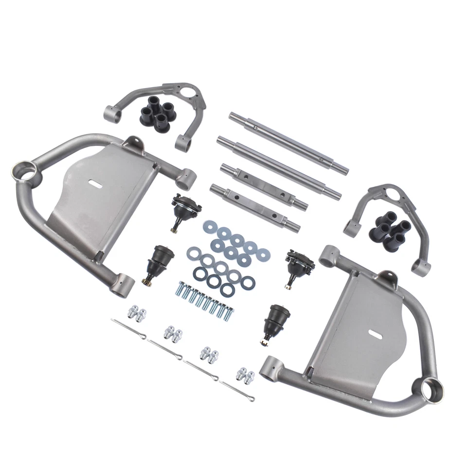 Brazos de control tubulares estrechos superiores e inferiores delanteros 4 piezas para Chevy C10 1963-1970 Foto 4 de 4