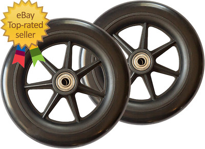 Replacement 6-Inch Walker Wheels, 6-Inch Rollator Replacement Wheels for Adults,