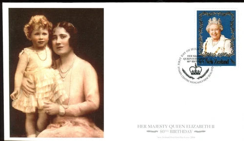 2006 New Zealand 80th Birthday Queen Elizabeth II ($5 Stamp) FDC