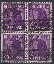 Bizone 4er Block Nr. 37 I DDF postfrisch (DD normal+diagonal). Mi. 720 EUR.