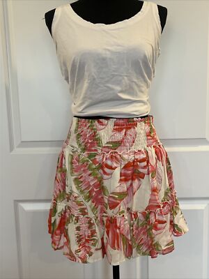 Alter'd State Skirt Ruffle Lined Floral Pattern Womens Size Medium