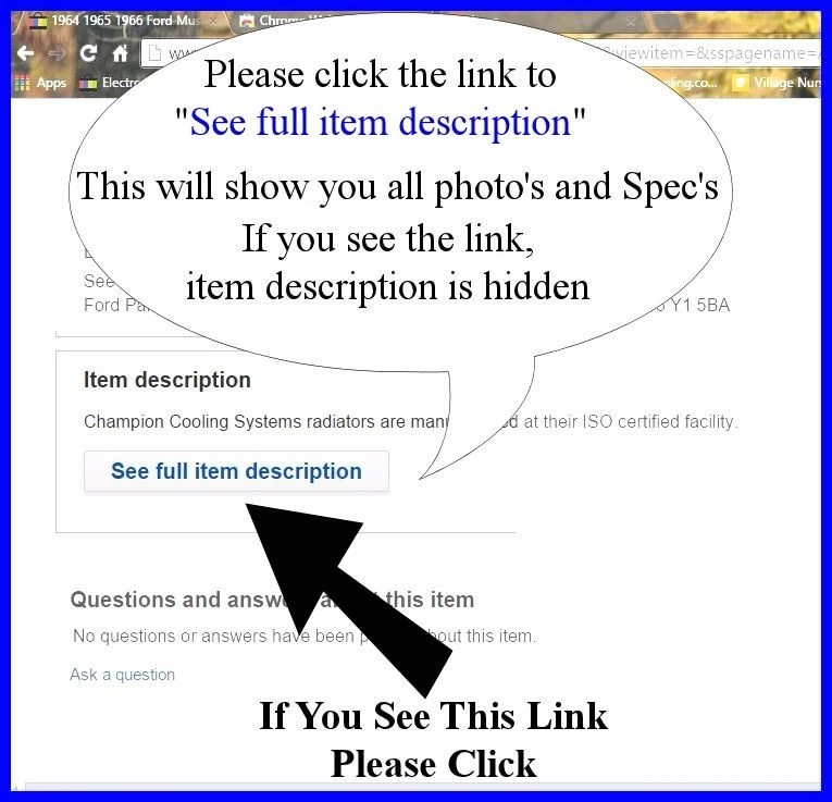 Radiador camión 3 filas dr 1966-1979 para motor Ford F100 F150 F250 F350 V8 Foto 3 de 4