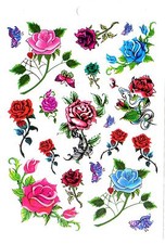 Temporary Body Jewelry Tattoo Once Upon a Time Bodyart Pink Flowers Of