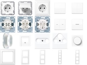 Jung As500 As 500 Ww Steckdose Schalter Wippe Rahmen Auswahl Alpinweiss As1520ww Ebay