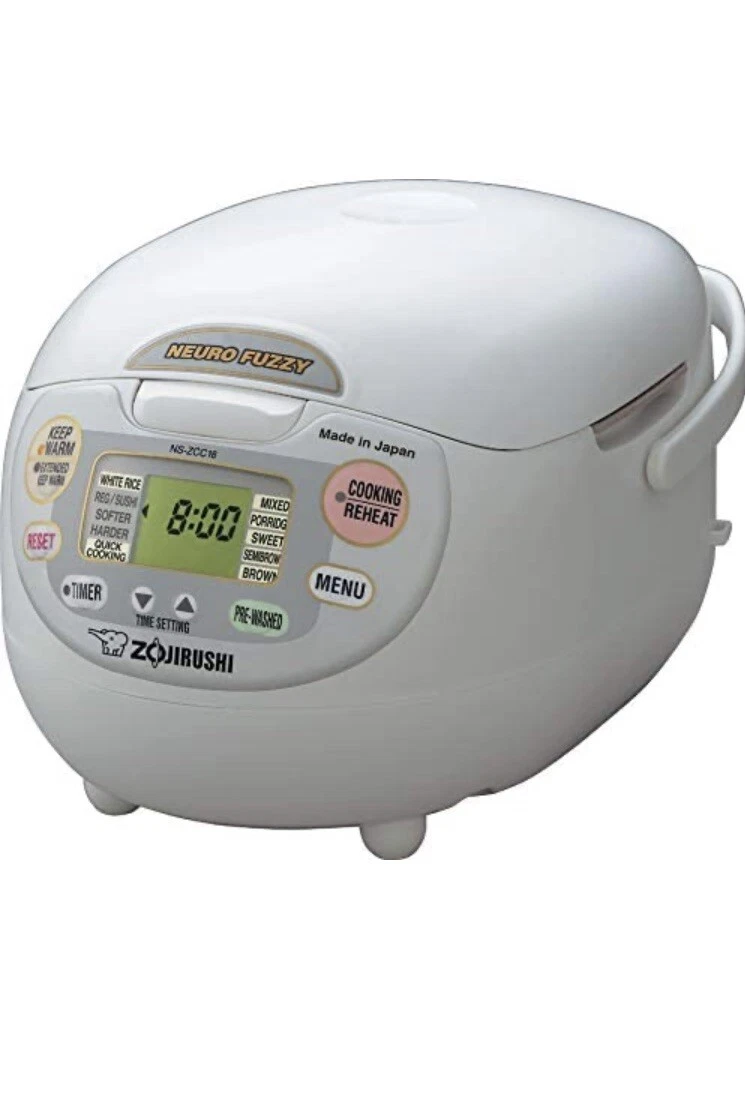 Zojirushi NS-ZCC18 Neuro Fuzzy Rice Cooker & Warmer, 10 Cup, Premium White,