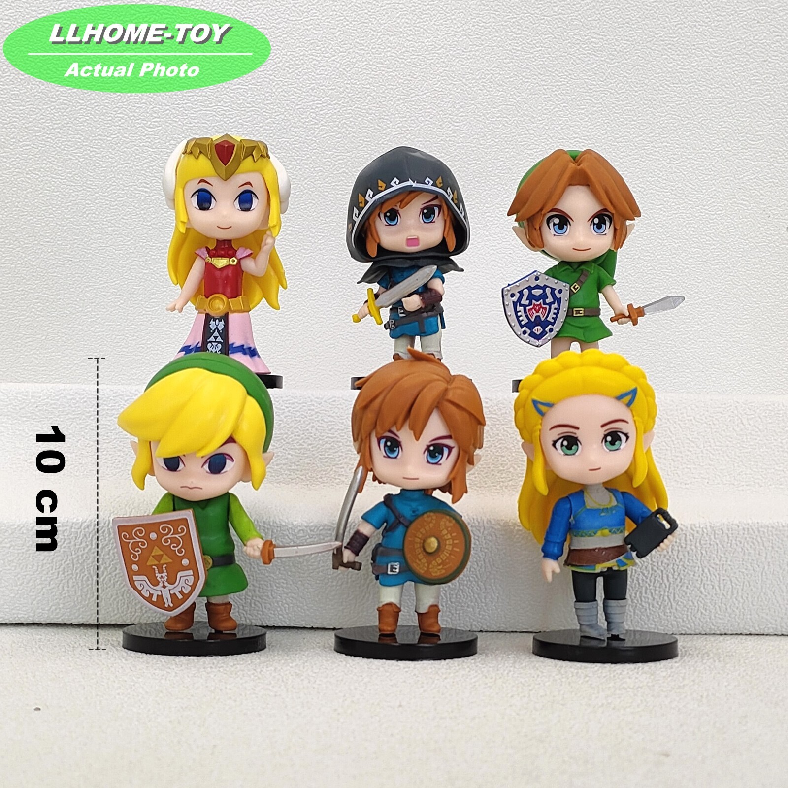 Anime Game LoZ Link＆Princess 6pcs Figure Statue Toy Gift