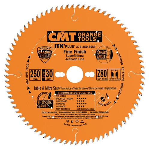Lames circulaires ITK PLUS® pour coupes transversales - Usage général – Coupe ultra-fin Kplus_rip_cros | Lames circulaires Contractor | CMT Orange Tools