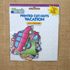 Memories Forever Printed Cut -Outs Vacation Theme Die Cuts 16 Shapes