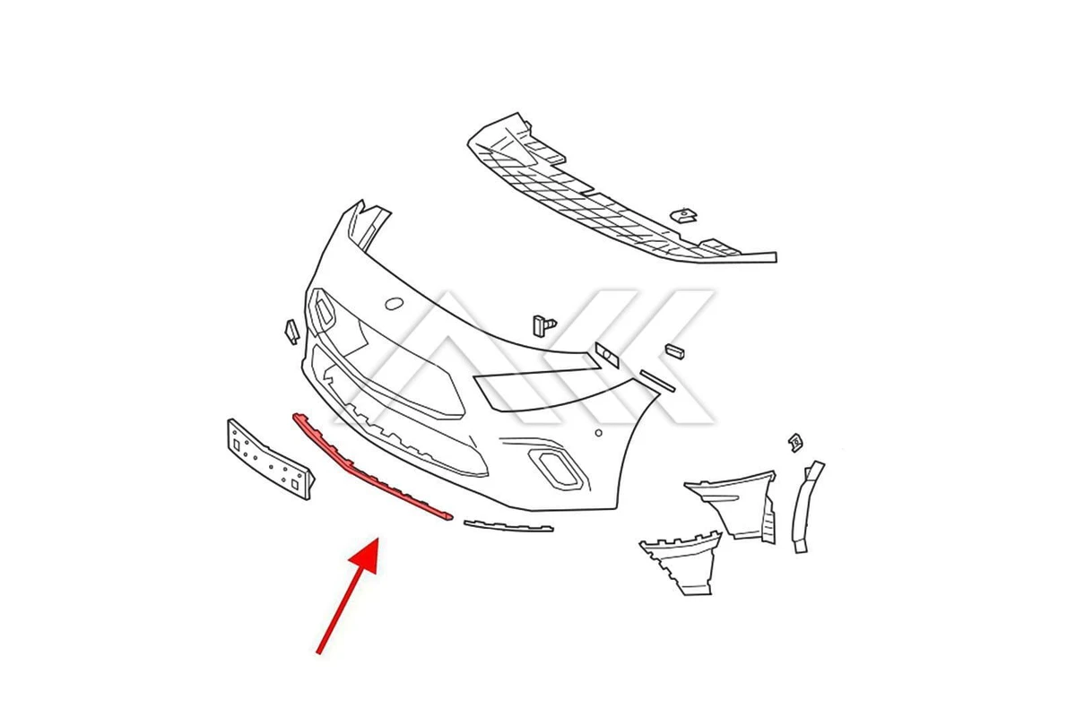 For Mercedes A-Class W177 AMG CLA W118 AMG Front Bumper Chrome 