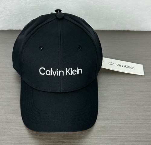Calvin Klein Men's Black with White Logo Baseball Cap/ Hat One Size New With Tag - Picture 2 of 11