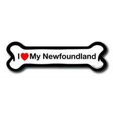 Magnet Me Up I Love My Newfoundland Dog Bone Car Magnet -2x7 Dog Bone Auto Truck
