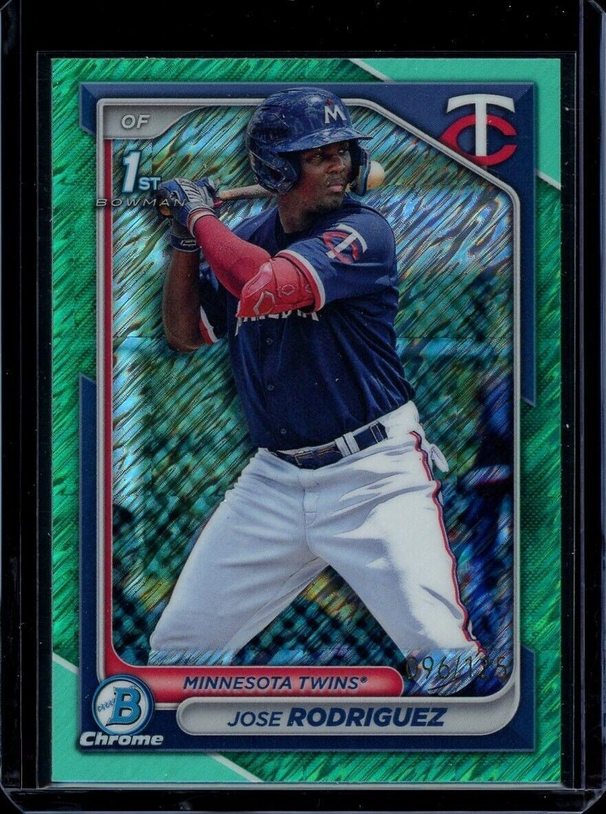 2024 1st Bowman Chrome ~ Jose Rodriguez ~ Aqua Shimmer Refractor /125 ~ #BCP-71