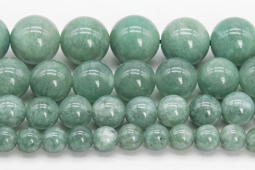 Cuentas de cuarzo cuentas de color verde jadeíta redondas de piedras preciosas cuentas sueltas 6/8/10/12 mm - Imagen 3 de 7