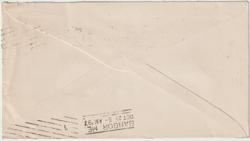 Baltimore MD 1897 cl Illust Shield Conservas Advt to Bangor Maine (b356) - Imagen 2 de 2