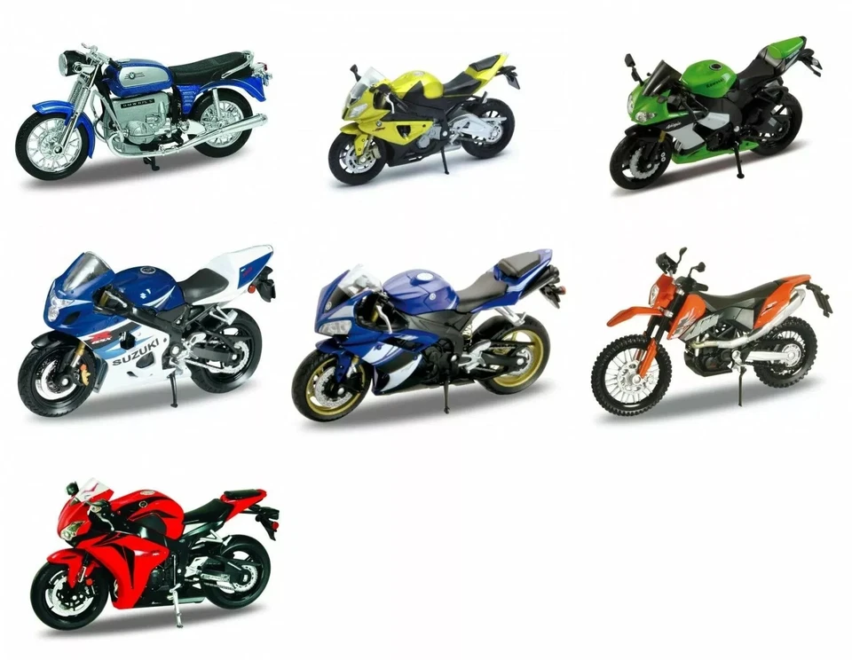 Welly 1:18 Scale Motorcycle Motorbike Die Cast Model - Choose your Model - Image 1 of 1