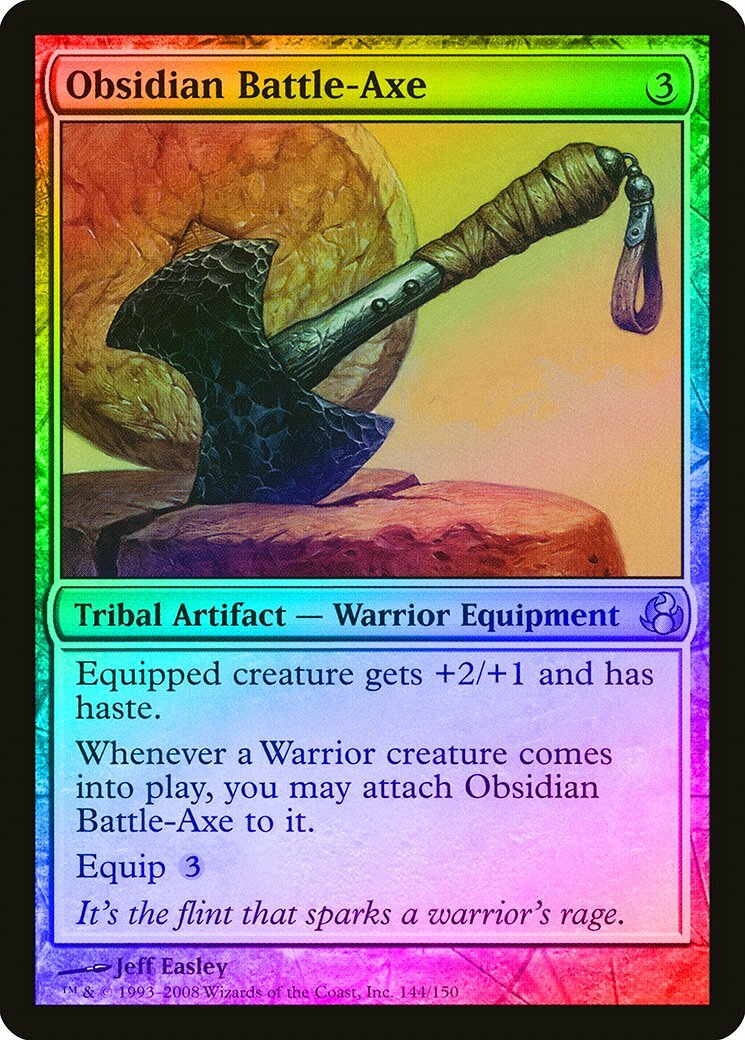 Obsidian Battle-Axe FOIL Morningtide PLD Uncommon MAGIC MTG