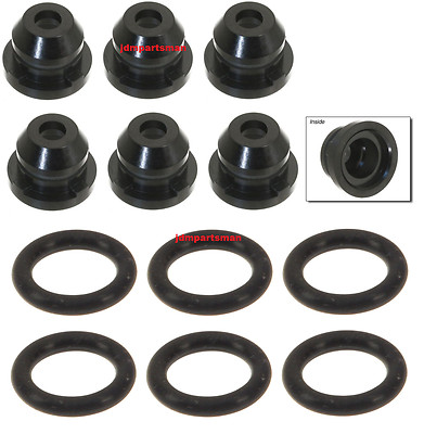 Toyota 3.0 V6 Fuel Injector Nozzle Holder Cap +  O-Ring Seal - Pack of 6