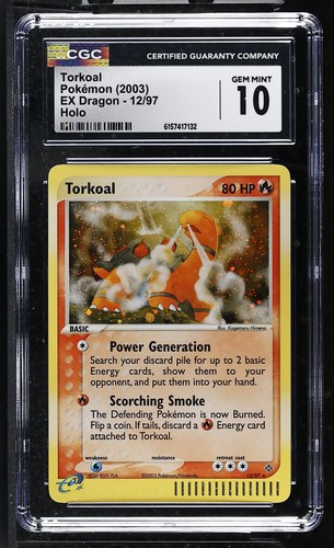 Torkoal graded CGC 10 for sale on eBay