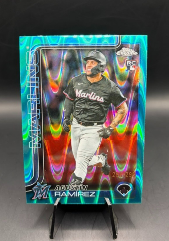 2025 Topps Chrome Update AGUSTIN RAMIREZ Rainbow Refractor #/299 RC #USC200