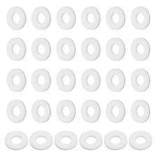 30Pcs PTFE Flat Washers 8x18x2mm Sealing Spacer Flange Gasket White,