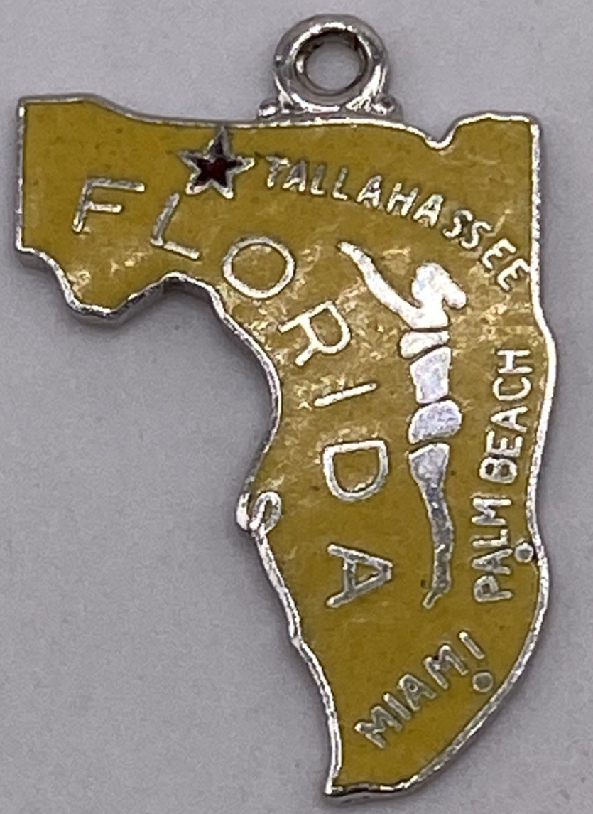 Sterling Silver State “Florida” Yellow Danecraft … - image 1